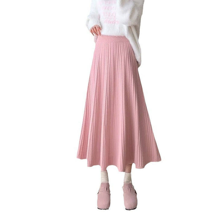 Maxi pleated skirt for women with elastic waistband and flattering draping Lune London