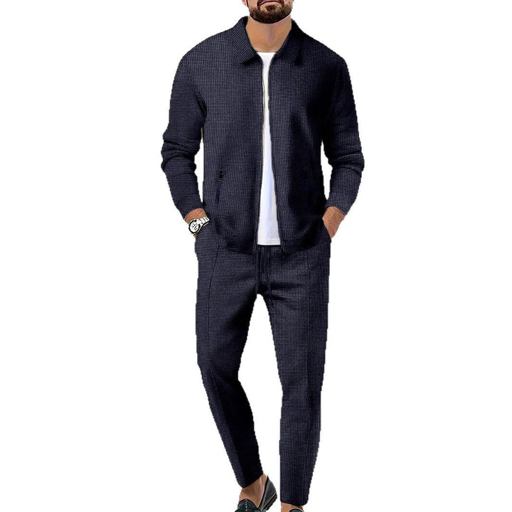 Men's Leisure Suit with Modern Structured Design and Practical Pockets Amarae