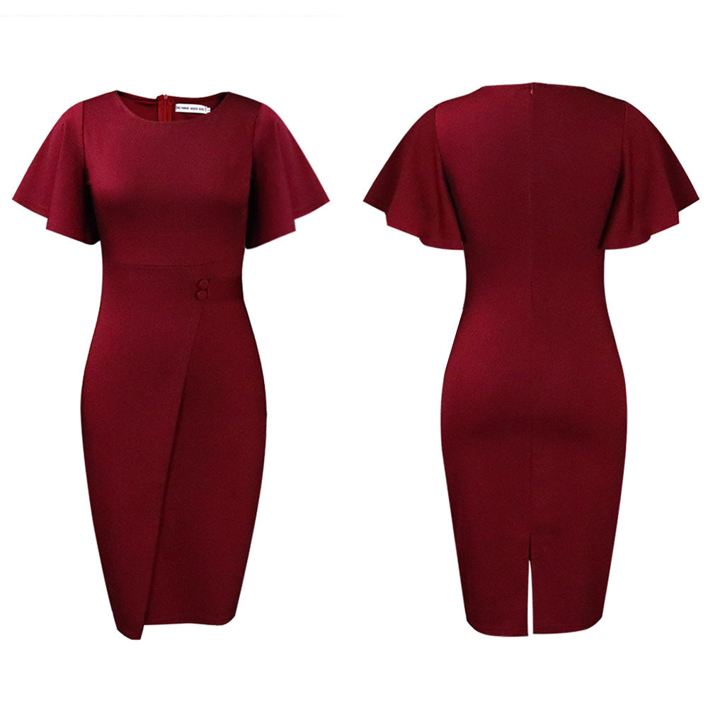 Fitted dress for women with elegant bell sleeves and a tailored fit Lune London