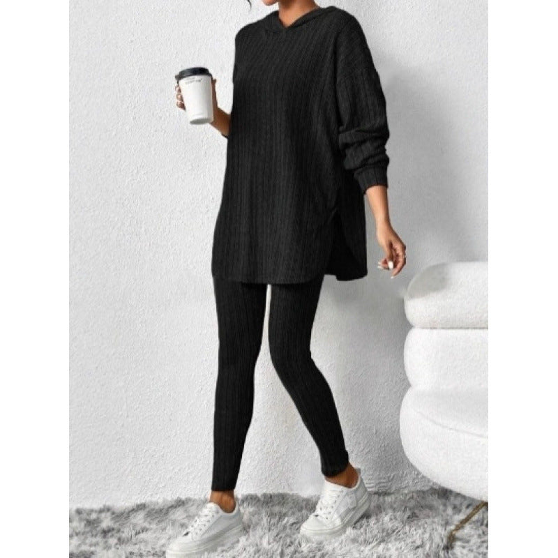 Women's Comfortable Lounge Set with Hood and Slim Pants Lune London