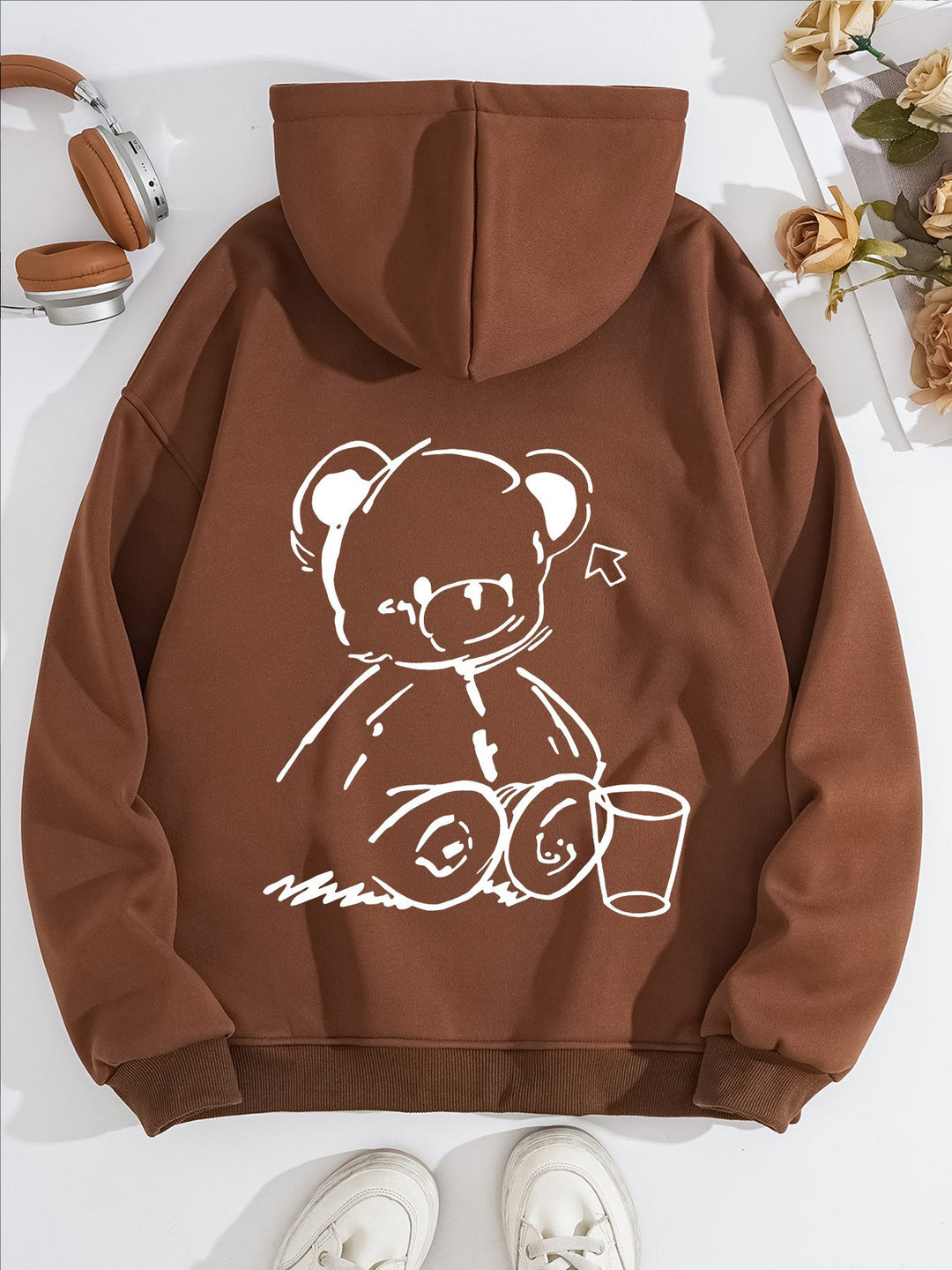 Women's Hoodie with Casual Bear Design Chic & Stil