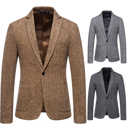 Elegant knitted blazer for men with structured design and slim fit Amarae