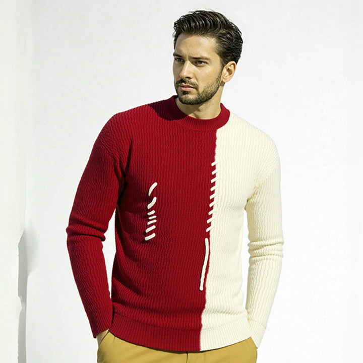 Casual sweater for men with structured design and unique knot details Lune London