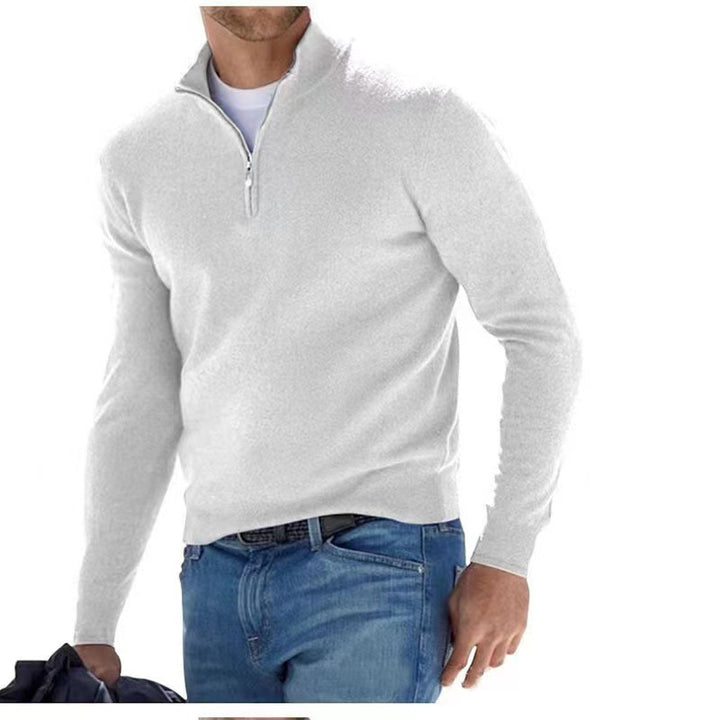 Elegant sweater for men with high collar and fine knit design Lune London