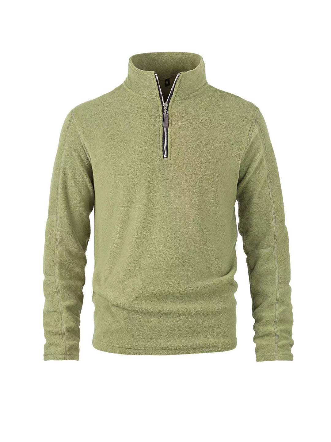 Fleece pullover for men with a high collar and practical zip details Lune London