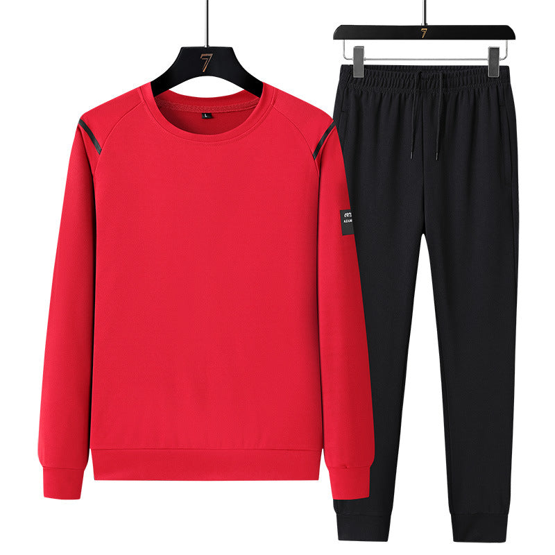 Men's sporty tracksuit set with zip jacket, round neck sweatshirt and slim fit jogging pants Amarae