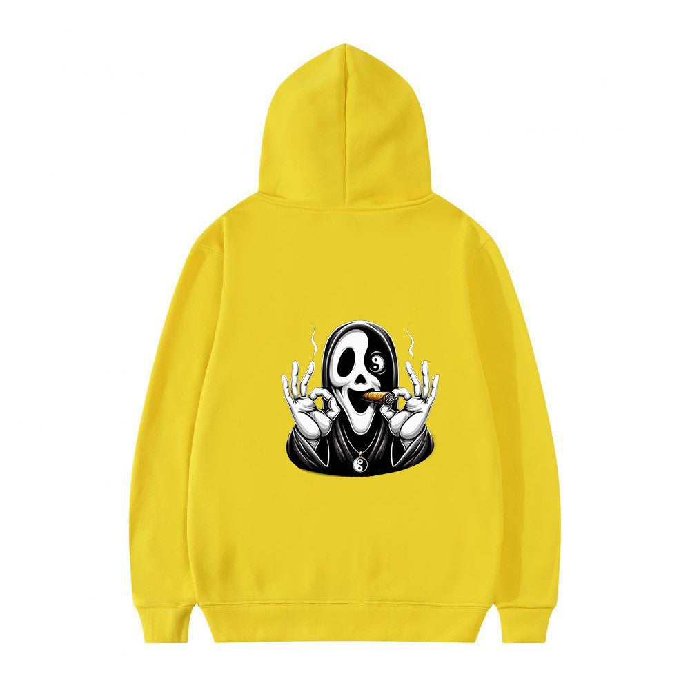Women's hoodie with artistic skull print and casual fit Chic & Stil