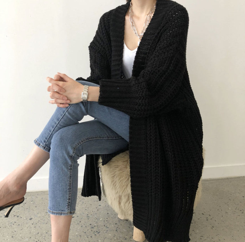 Knitted jacket for women with open cut and casual Lune London