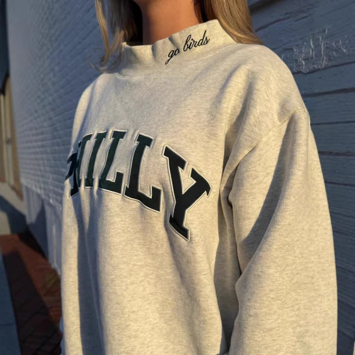 Sweat-shirt oversize pour femmes avec lettrage tendance Chic & Stil