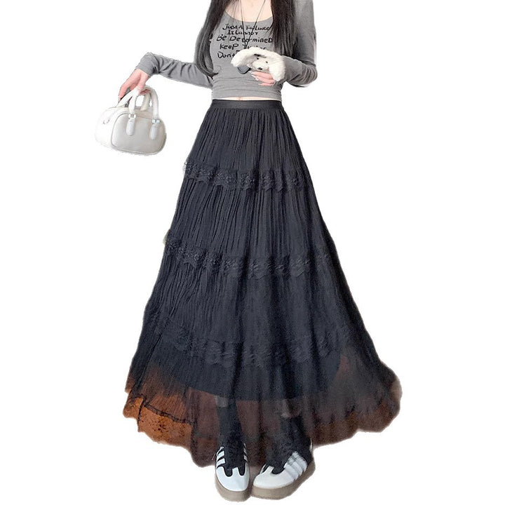 Jupe maxi femme avec bordure en dentelle ludique Chic & Stil