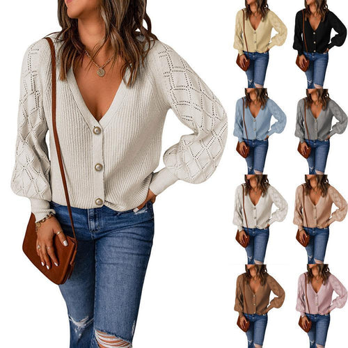 Wool coat for women with a refined diamond structure and a deep V neck Amarae