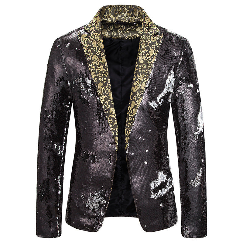 Men's Extravagant Sequin Blazer Jacket Lune London