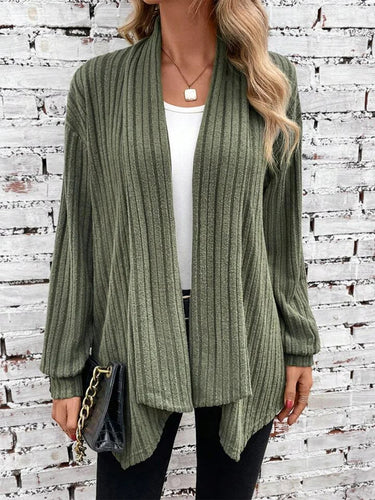 Casual knitted cardigan for women with a marked relief design Amarae