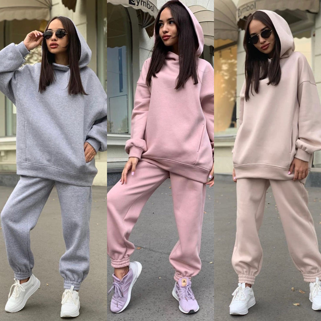 Ladies Casual Design Hoodie and Jogging Set with Lune London