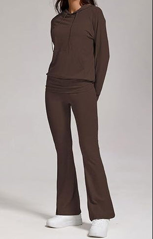 Lady hooded sports set with flared pants Lune London