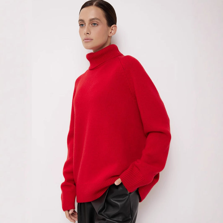 Women Oversized Turtleneck Sweater Lune London