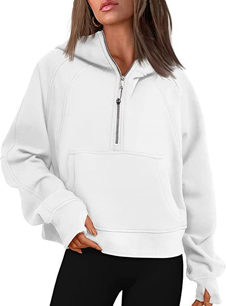 Ladies Oversized Hoodie with practical kangaroo pocket and zipper Lune London