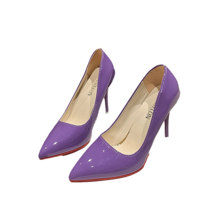 Elegant Ladies High Heels with Pointed Toe and Transparent Heel Lune London