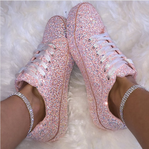 Ladies Sparkling Sneakers with Breathable Sole and Extra Comfort Amarae