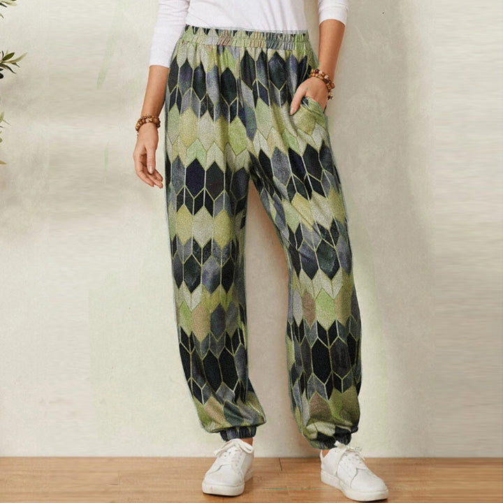 Loose women's pants with geometric pattern Lune London
