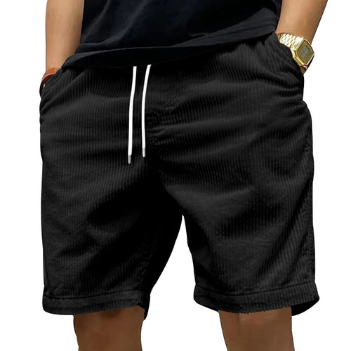 Casual corduroy shorts for men with elastic waistband and practical side pockets Amarae