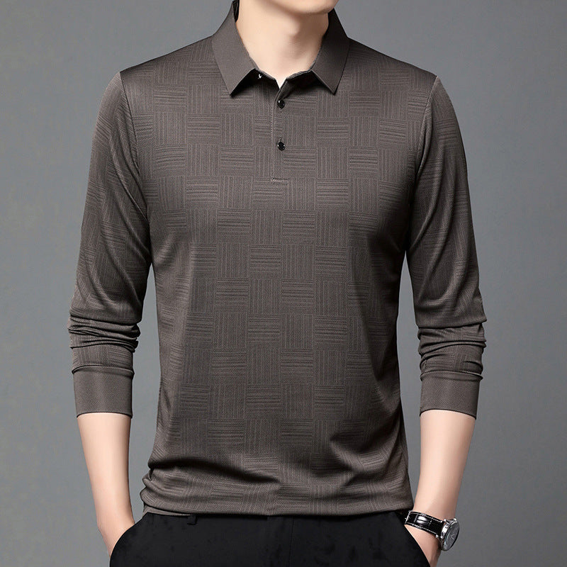 Men's polo shirt with a modern geometric pattern and a breathable structure Lune London