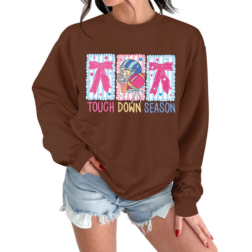 Sweat-shirt femme avec motif de football créatif et coupe décontractée Chic & Stil