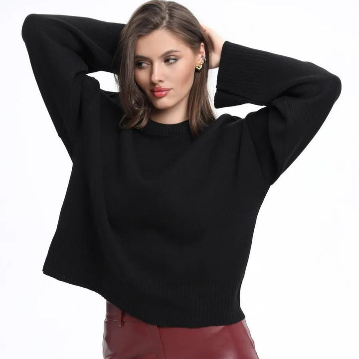 Ladies oversized sweater in casual chic style