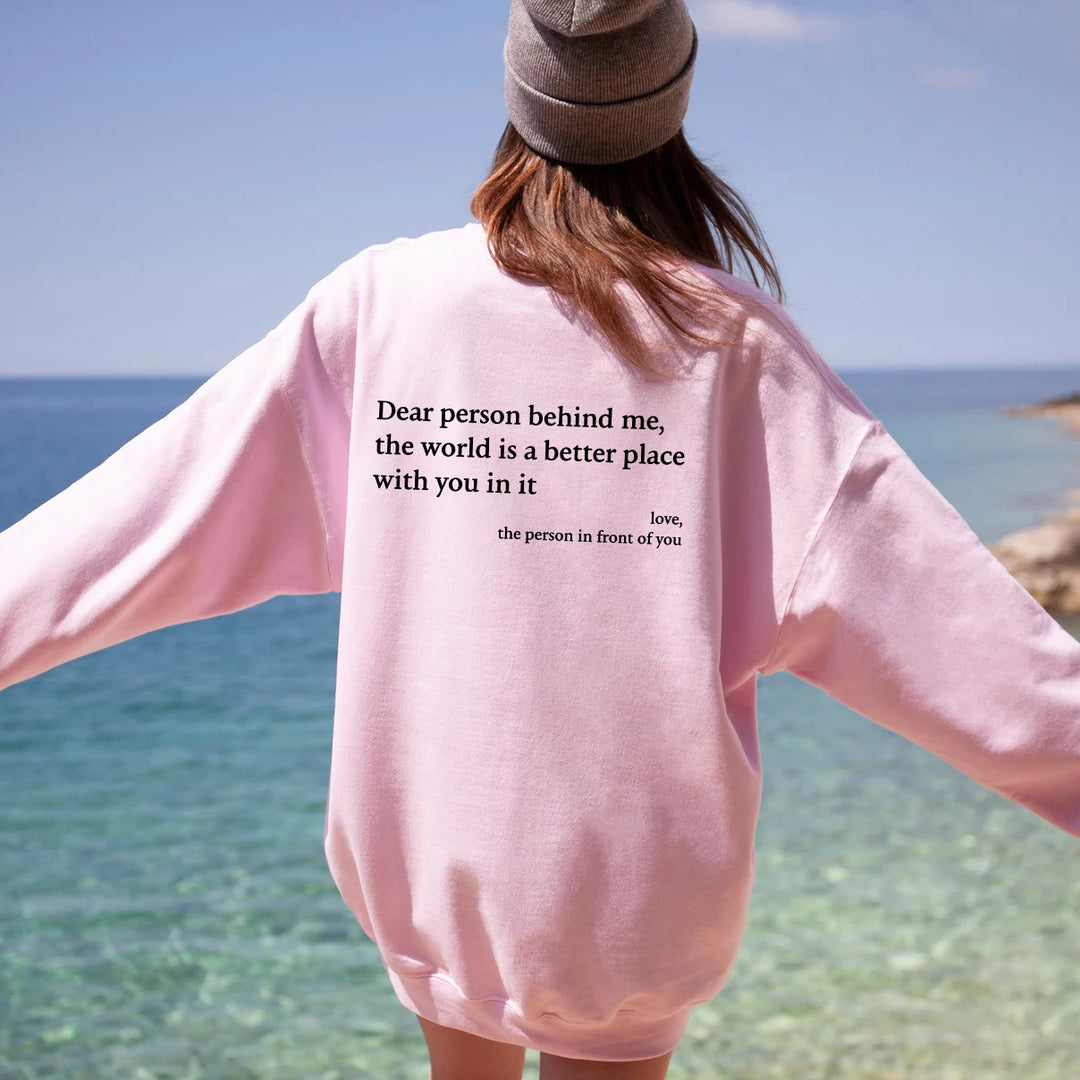 Women's sweatshirt with inspiring lettering Lune London