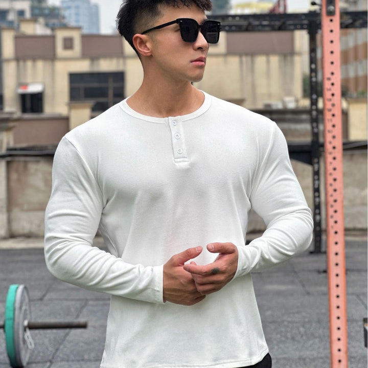 Men's stylish long sleeve shirt with modern button closure Amarae