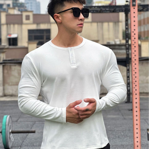 Men's stylish long sleeve shirt with modern button closure Amarae