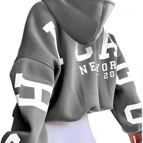 Ladies oversized hoodie with stylish inscription Amarae