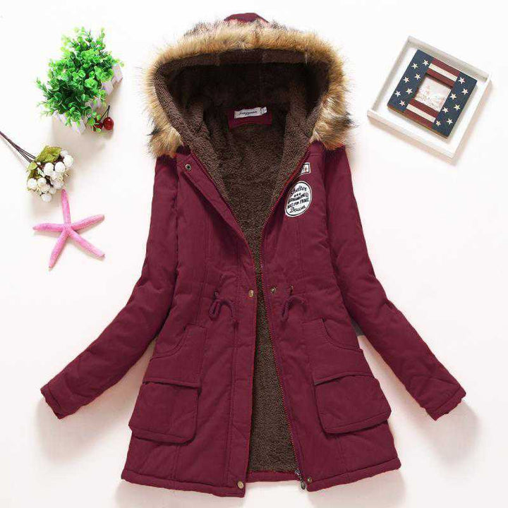 Women's transition jacket lined with hood and teddy lining Lune London