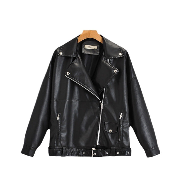 Casual biker jacket for women in sturdy denim with contrasting seams and practical pockets Lune London