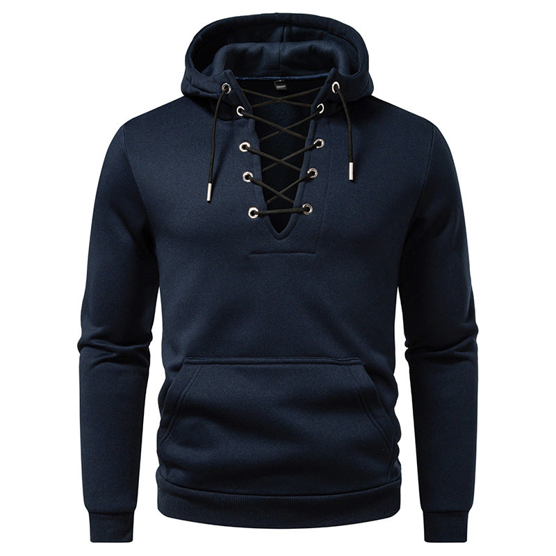Men's hoodie with trendy lacing design Lune London