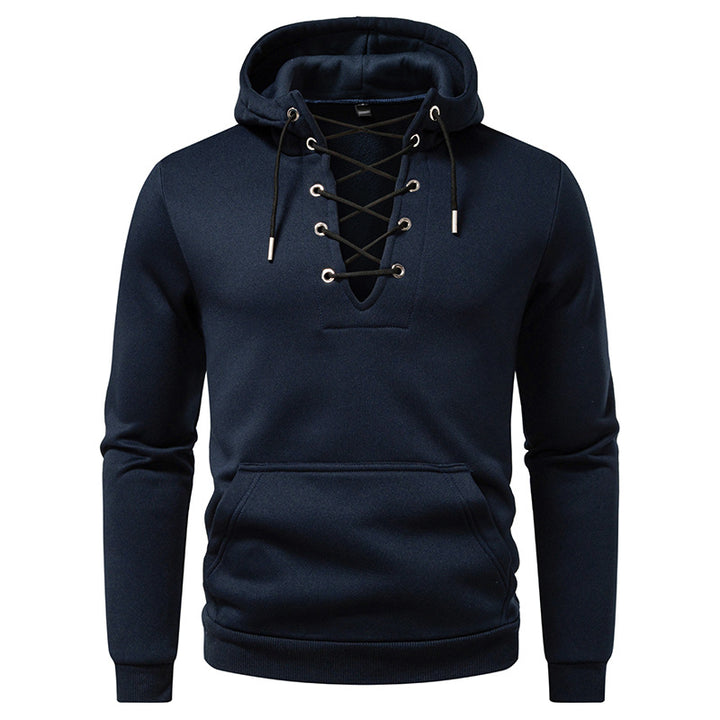 Men's hoodie with trendy lacing design Lune London