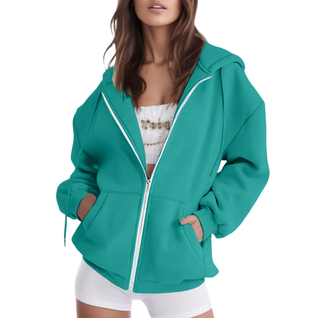 Ladies oversized hooded jacket with practical pockets Amarae
