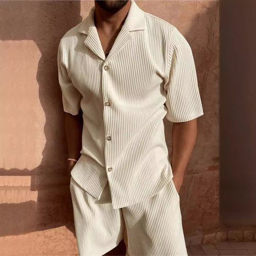 Short-sleeved shirt for men and shorts with structured design Amarae