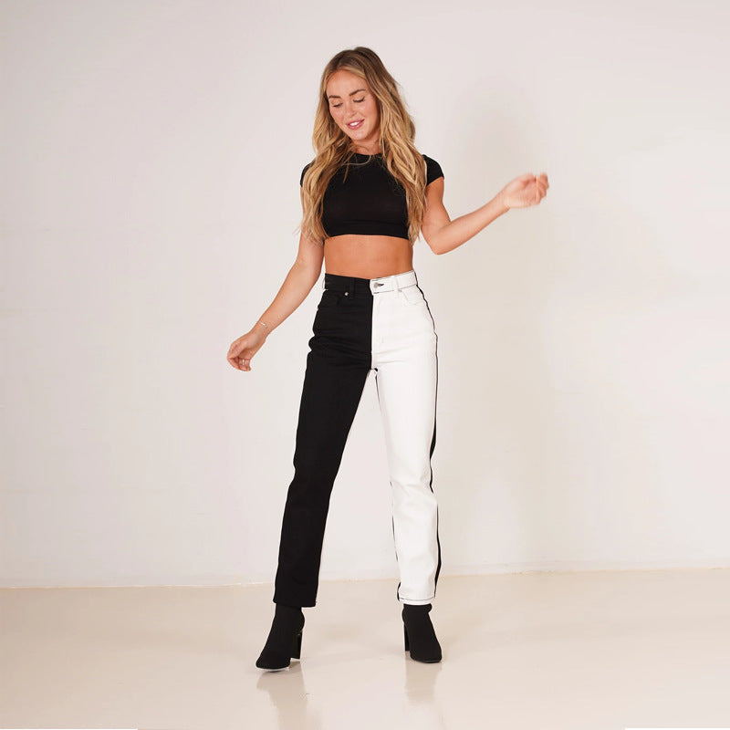 Lune London asymmetrical jeans for women