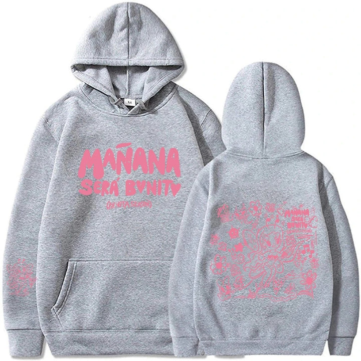 Women's hoodie with creative print and practical kangaroo pocket Lune London