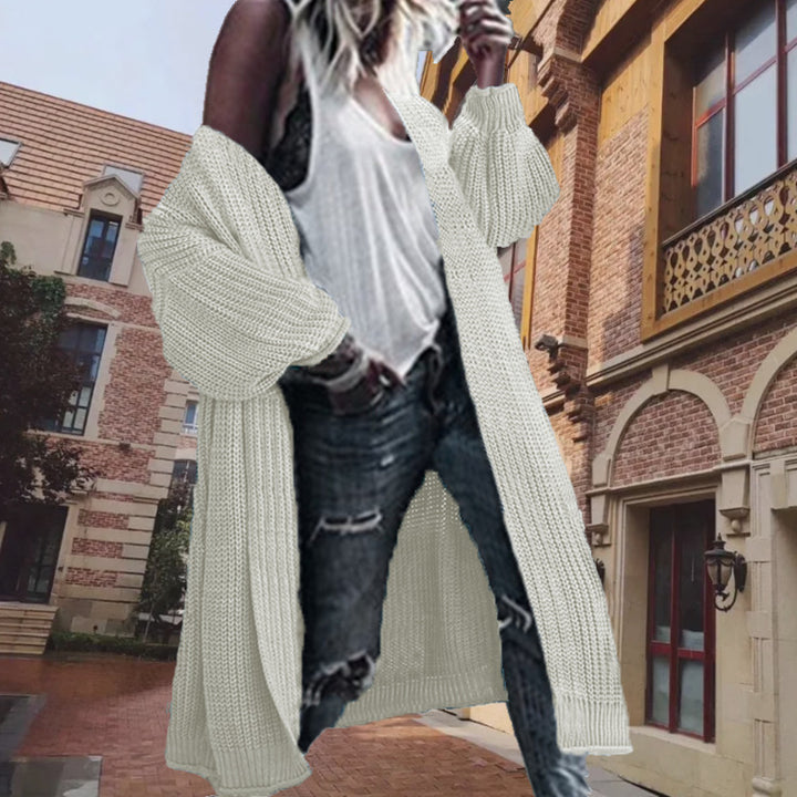 Knitted coat for women with an oversized fit and voluminous sleeves Lune London