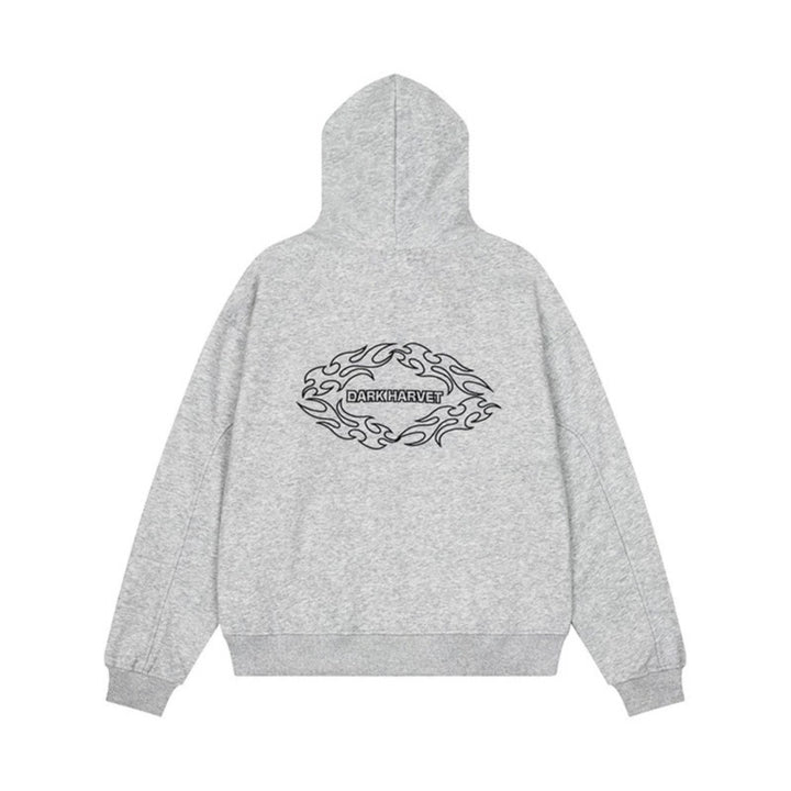 Ladies Hooded Sweat Jacket with decorative Double Button Placket and Zipper Amarae