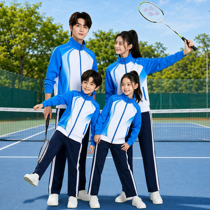 Unisex badminton training set with functional polo and sporty jogging pants Amarae
