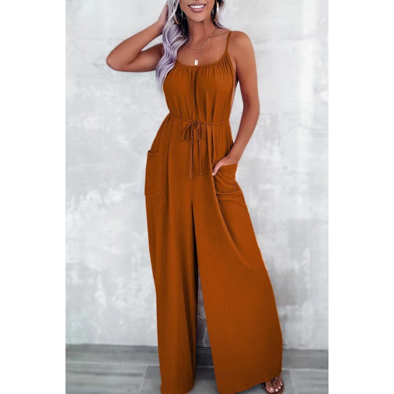 Ladies backless wide-leg jumpsuit Lune London