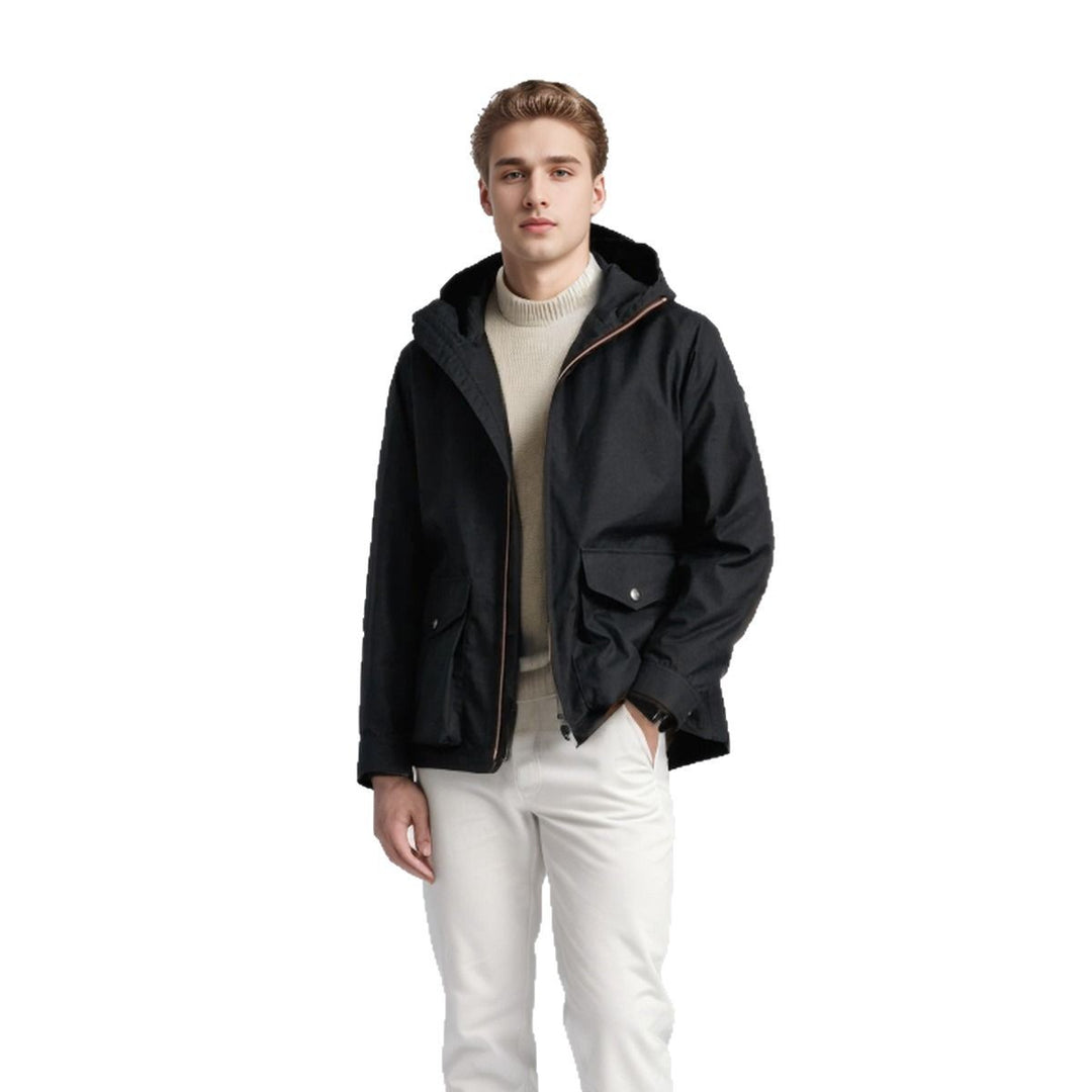 Multifunctional men's jacket resistant with adjustable hood and spacious pockets Lune London
