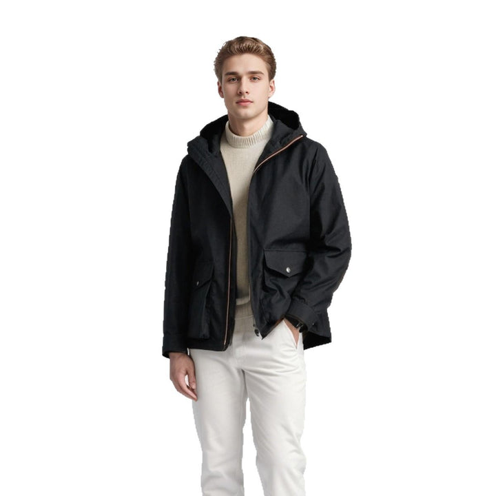 Multifunctional men's jacket resistant with adjustable hood and spacious pockets Lune London