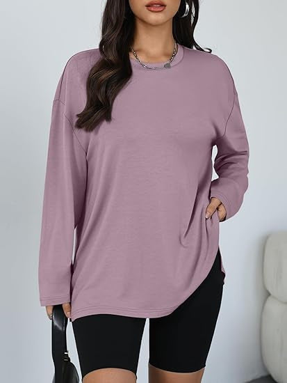 T-shirt à manches longues pour femmes avec fentes latérales Chic & Stil