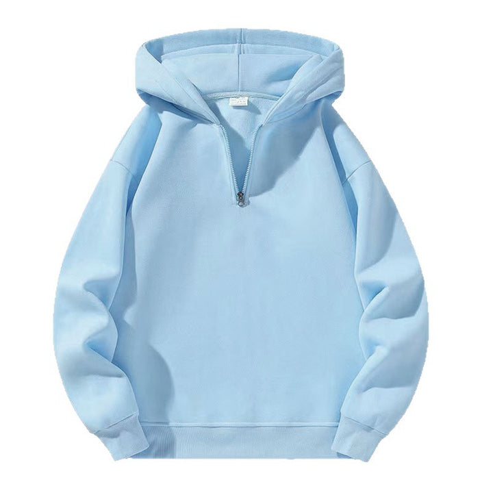 Women's hooded sweatshirt with short zipper and relaxed fit Lune London