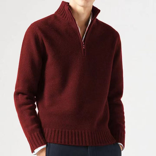 Men's sweater with high collar and modern zipper Amarae