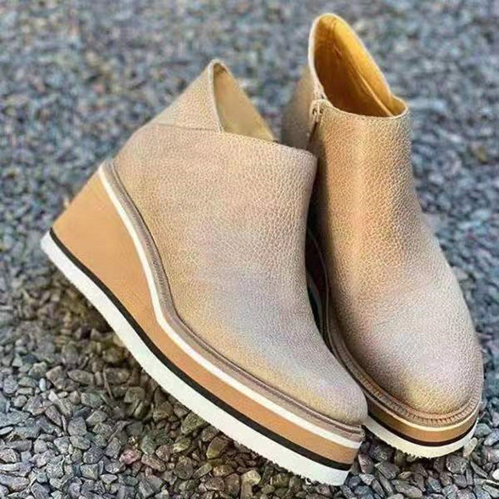 suede ankle boots for women with convenient zipper Lune London